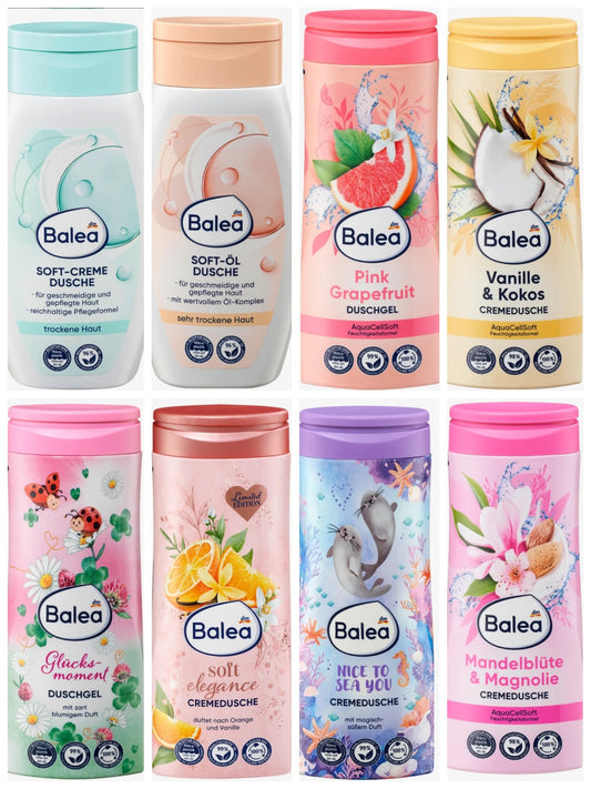 Collection Gels douche BALEA Homme et femme - Votre bain au multi parfums naturels. 2500F l'unité